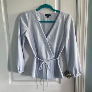 J.Crew Powder Blue Peplum Blouse